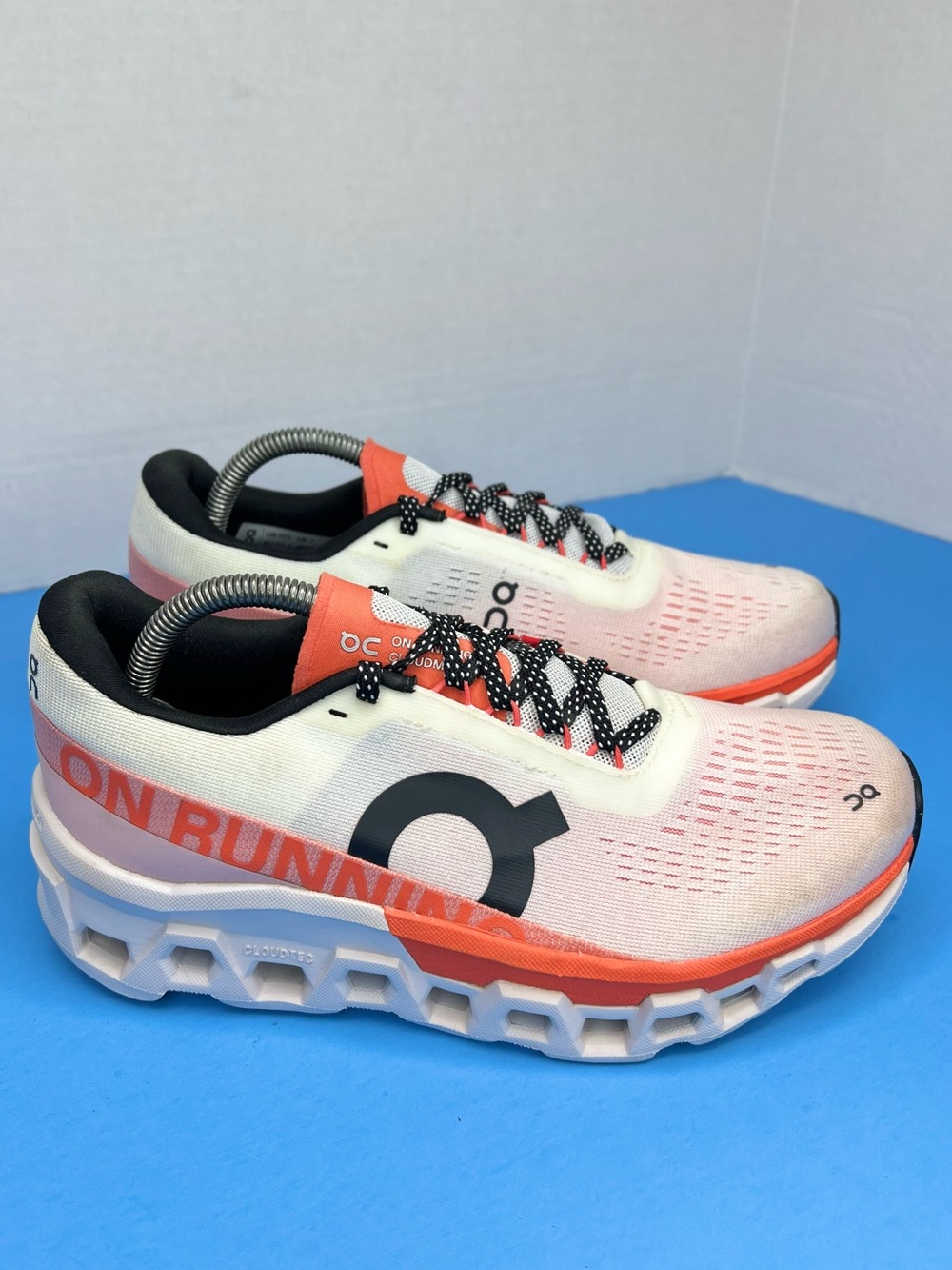 On Cloudmonster 2 Womens Size 9M Running Undyed White/Flame 3WE10111527 XLNT - Picture 3 of 16